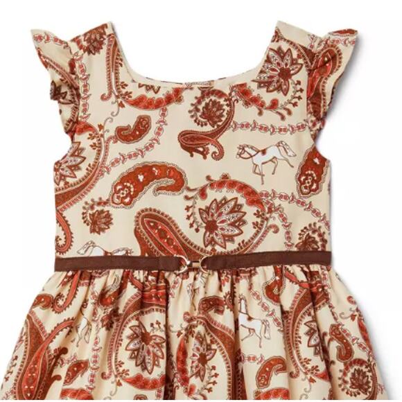 Janie and Jack Paisley Border Print Dress 3 - Picture 9 of 9